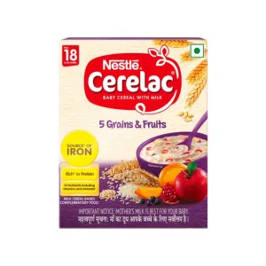 Nestle Cerelac 5 Grains & Fruits Baby Cereal (with Milk- 18 to 24 Months) (300GM)