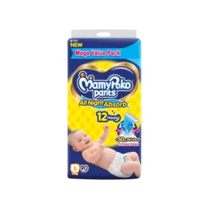 MamyPoko Pants All Night Absorb Diaper (S, 4-8kg - 90 Diapers)