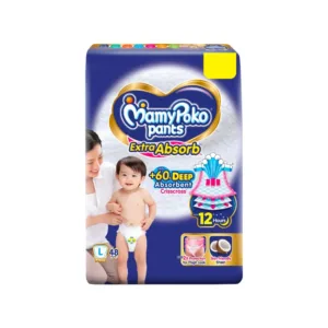 MamyPoko Pants Extra Absorb Diaper (L, 9-14 kg, 48 pieces)