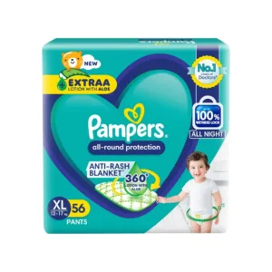 Pampers All Round Protection Diaper (Pants, XL, 12-17 kg) (56 PIECES)