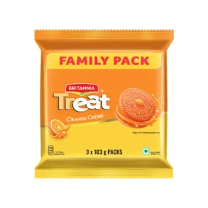 Britannia Treat Orange Cream Biscuits (3X103GM)