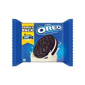 Cadbury Oreo Vanilla Sandwich Cream Biscuits Family Pack (275.55GM)