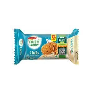 Britannia NutriChoice Almond Oats Glucose & Milk Biscuits (75GM)